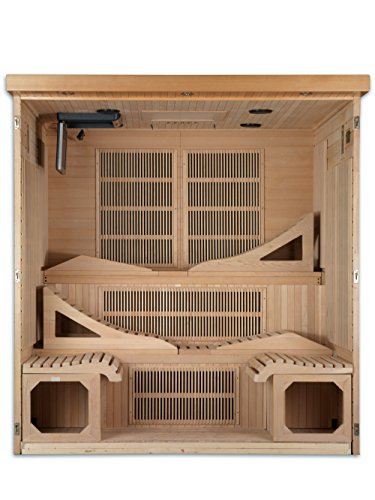 Golden Designs "Monaco" 6-person Near Zero EMF Far Infrared Sauna Canadian Hemlock