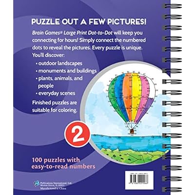 Buy Brain Games Large Print Dot To Dot 2 Spiral Bound January 1 18 Online In Poland