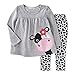 Coralup Little Girls 2-Piece T-Shirt & Pant Set(Cow) S4018(6T,Grey)