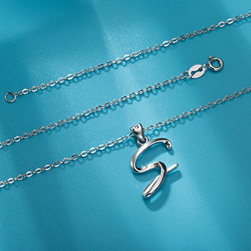 Eudora Sterling Silver Necklace 26 Letters Alphabet Personalized Charm Pendant With 18inch O Ring Chain S Pricepulse