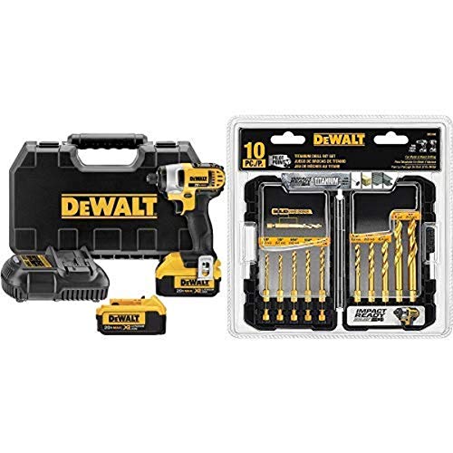 DEWALT DCF885M2 20V MAX Lithium Ion 1/4Inch Impact Driver Kit with