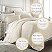 HC Collection Duvet Cover - Cream King Size Duvet Cover - 3 Piece Soft Breathable Microfiber Duvet Cover Set with Zipper Closure & 2 Pillow Shams