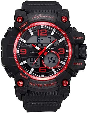 WooCo New Watches Sale Men's Waterproof Double Core LED Luminescent Multi-Function Sport Watch