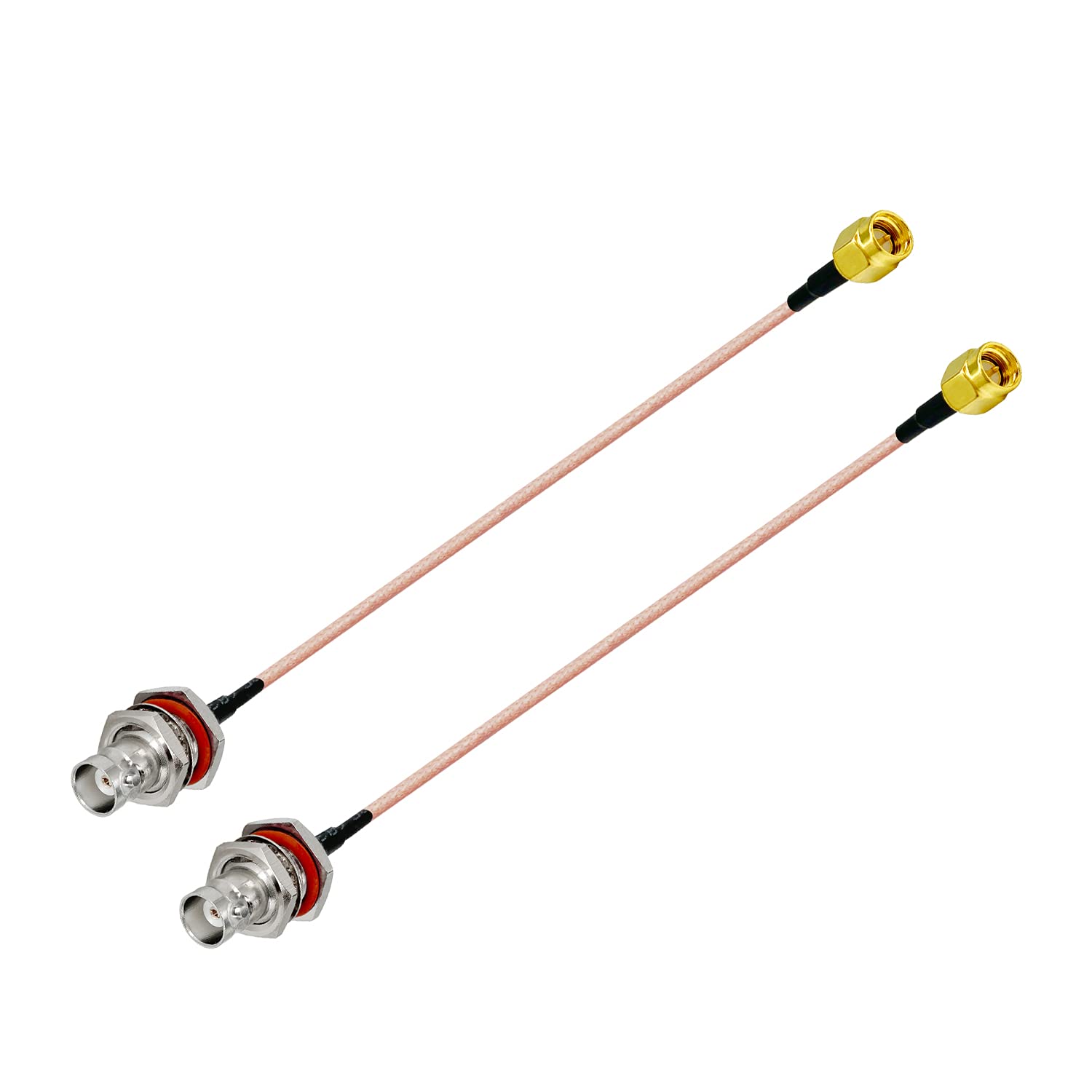 Vecys SMA Male to BNC Female RF Coaxial Cable RG316 15cm/6in (2pcs) for walkie talkie ham radio antennas PC LAN USB Raspberry Pi TYT Icom