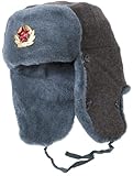 Authentic Russian Army Ushanka Winter Hat, with Soviet Red Star insignia