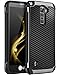 LG Stylo 2 Plus Case, LG Stylo 2 Case, LG Stylo 2V Case, BENTOBEN 2 in 1 Drop Protection Hard PC Soft TPU Bumper Laminated with Carbon Fiber Texture Chrome Shockproof Phone Protective Cover, Black