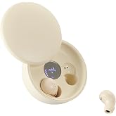 Honcas Mini Invisible Bluetooth Earbuds, Wireless for Small Ears (Beige) | SK26 tiny hidden ear buds with premium sound quality, one-step auto pairing, lightweight low-profile fit for all-day wear