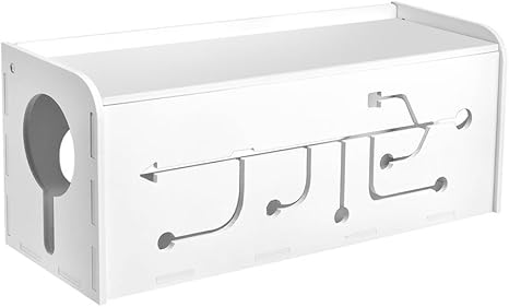 AGPTEK Caja para almacenaje de Cables eléctricos, Blanco: Amazon.es: Electrónica