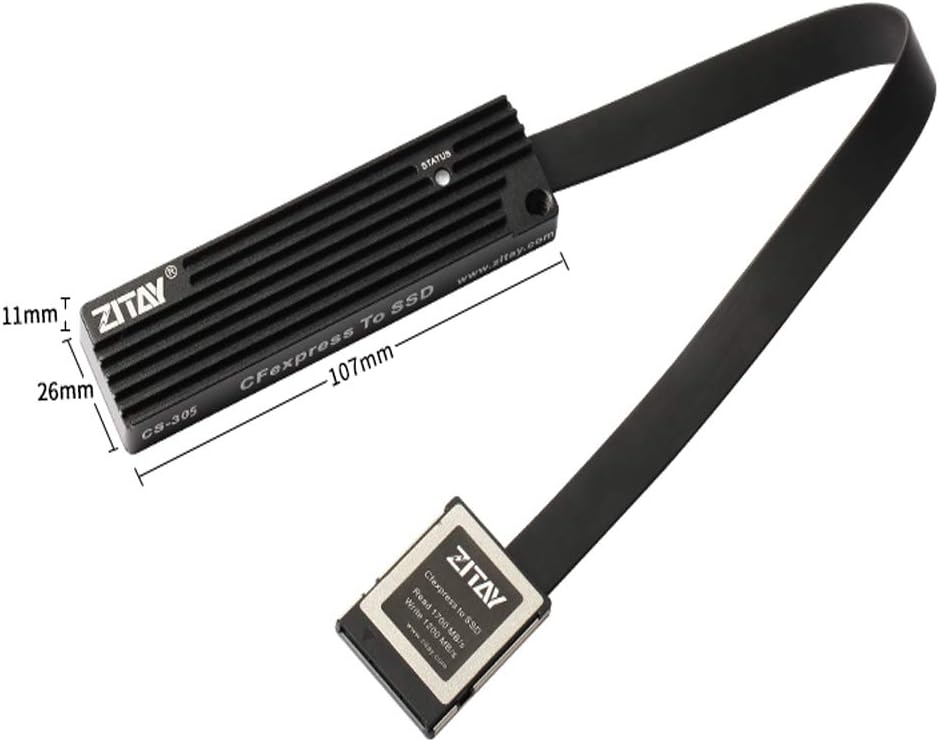 ZITAY CFexpress to SSD Converter Card Reader, CFexpress Card to NVME M