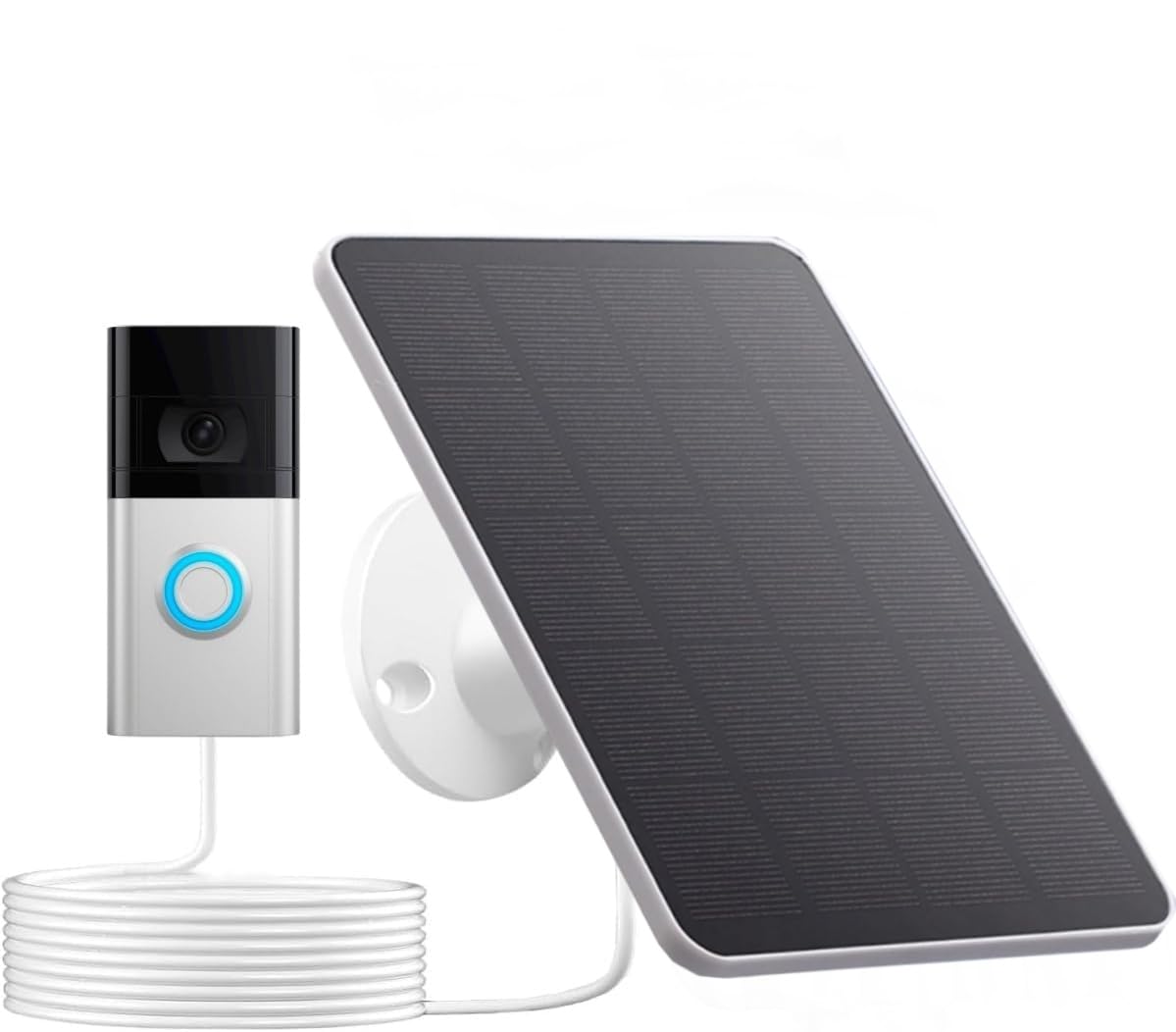 Photo 1 of Solar Panel Charger Compatible with Ring Video Doorbell 1/New Generation(2020 Release-1080p), 10ft Waterproof Charging Cable, 360°Adjustable Mount,5W 5V, 7.5 * 6.4" ?