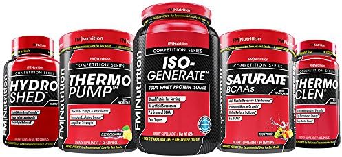 5 Pack Bundle: Iso-Generate® (protein), Thermo Pump® (pre-workout), Thermo Clen® (fat burner), Hydro Shed® (water pill), Saturate® (BCAA's)
