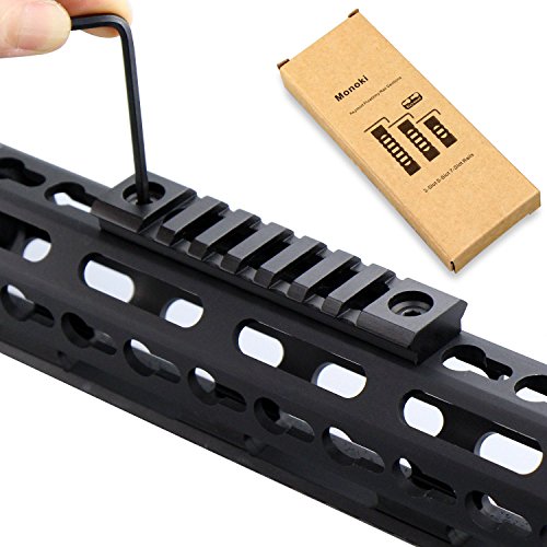 Monoki Keymod Picatinny Rail Sections, 3-Slot 5-Slot 7-Slot Lightweight Picatinny Rail Section for Keymod Handguard Mount Rail System with 3 Allen Wrench & Solid-Style, 3 Pack (3/5/7-Slot)