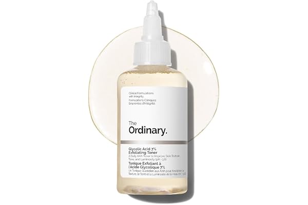 The Ordinary Glycolic Acid 7% Exfoliating Toner, Brightening and Smoothing Daily Toner for More Even-Looking Skin Tone