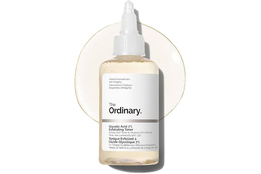 The Ordinary Glycolic Acid 7% Exfoliating Toner, Brightening and Smoothing Daily Toner for More Even-Looking Skin Tone