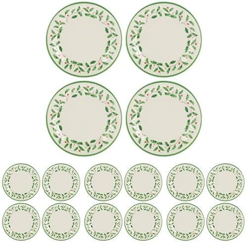 Lenox 863669 Holiday 4-Piece Melamine Dinner Plate Set, Christmas Dinnerware, Hosting (Pack of 4) Image Lenox 863669 Holiday 4-Piece Melamine Dinner Plate Set, Christmas Dinnerware, Hosting (Pack of 4) Image