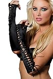 Seven 'til Midnight Fingerless Lace-Up Gloves - 40114