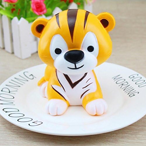 Nikuya Tiger Squeeze Toy Squishy Slow Rising Decompression Squeeze Toys (Yellow)
