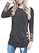 Anicco Womens Long Sleeve Casual Round Neck Loose Tunic Top Blouse T-Shirt