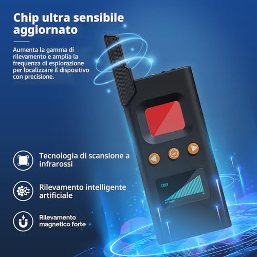 FOWARD GAUSS Hidden Camera Bug Detector Spy Detector RF Interception Detector Wireless Signal Scanner Data Protection Officer for Detecting