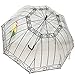 Kung Fu Smith Birdcage Transparent Clear Dome Bubble Rain Stick Umbrella