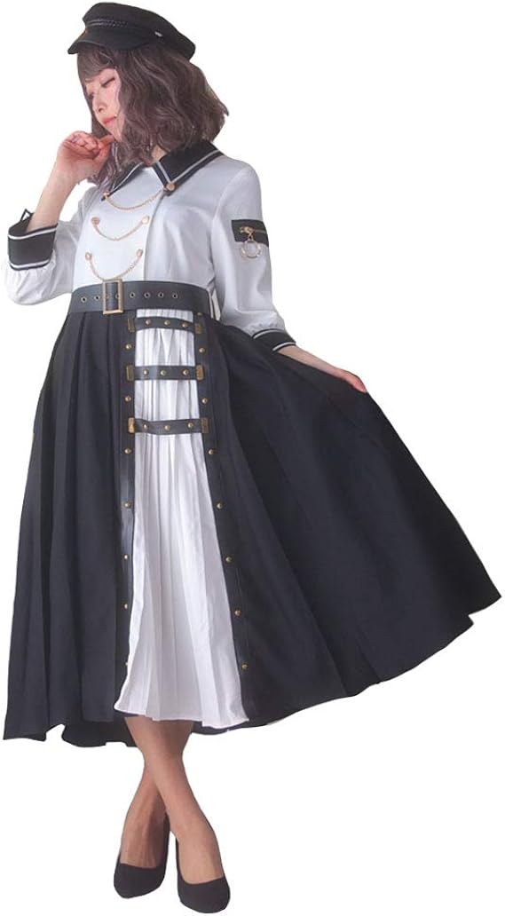 Amazon Co Jp Favoriteオリジナル 大人パンク マリンセーラー風ワンピース 予約 8月10日頃順次発送予定 服 ファッション小物
