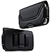 BOMEA iPhone 6s 7 8 Holster, Leather Belt Clip Case Holster Pouch Holder Cover for Apple iPhone 6s 7 or 8 (XL Size Fits Phone with Otterbox Lifeproof Thick Armor Case on) Black
