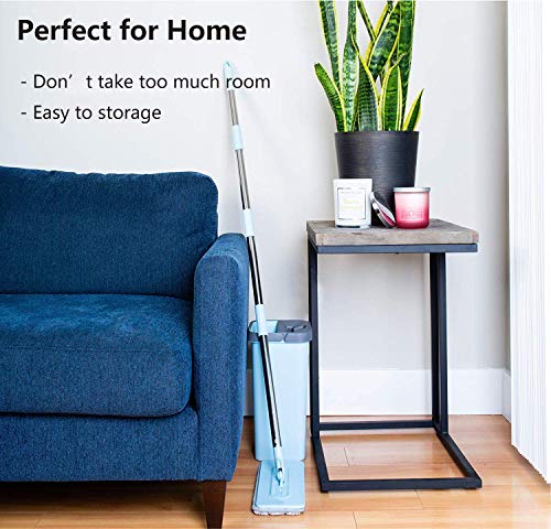 image for Buyplus Flat Floor Mop and Bucket Set - Home Floor Cleaning System,Wet