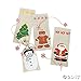 12 Canvas Holiday Gift Bags and Ties Set