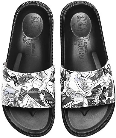 Mens Pool Slides Womens Bathroom Slippers Non-Slip Shower Shoes Open Toe Sandals