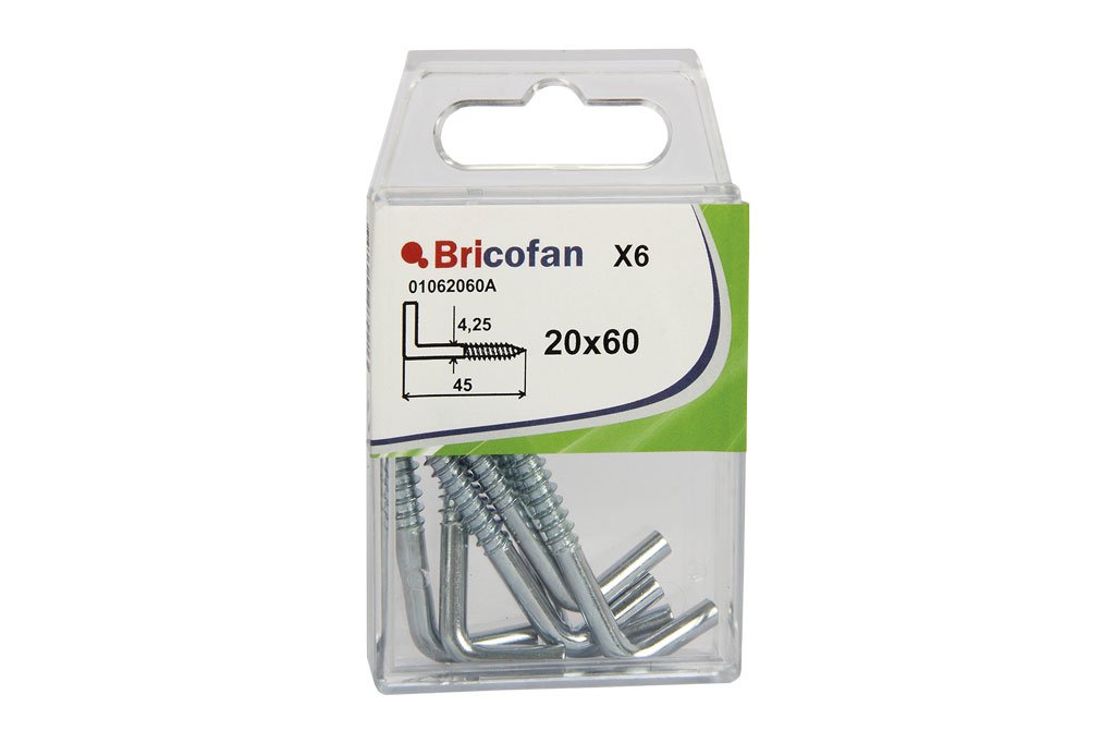 CoFan 01062060 A – Pack of 6 Hook Zinc Thread Repair Kit, 20 x 60 mm)