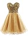 Clearbridal Women's Gold Short 2016 Prom Dresses Homecoming Dresses CSD032