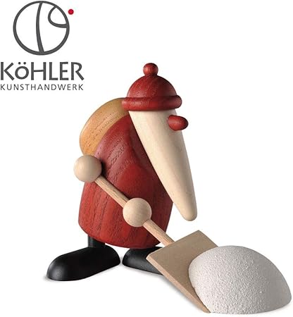 Amazon ドイツ製 木製 クリスマスツリー オーナメント サンタ 北欧 おしゃれ 雪かきサンタ 人形 動物 おもちゃ