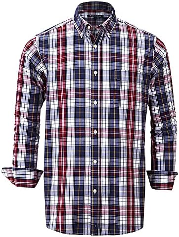 stafford travel wrinkle free oxford long sleeve dress shirt Stafford Coolmax All Season Ecomade Oxford Men's Regular Fit Stretch Fabric Wrinkle Free Long Sleeve Dress Shirt, 16-16.5 32-33, Blue