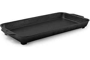 BioLite Cast Iron Outdoor Griddle for FirePit+, Pre-Seasoned, Durable and Non-Stick