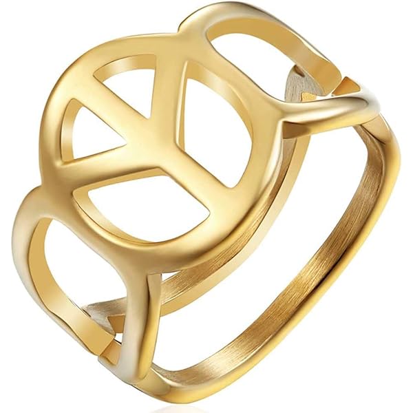 アクセサリー PEACE SYMBOL RING Stackable Expressions™ Marcasite Peace Sign Ring in Sterling