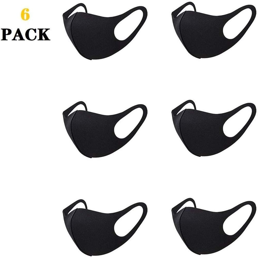 Flyglobal 6Pack Anti Dust Mask Face Mouth Mask Fashion Reusable Washable Outdoor Unisex Mask
