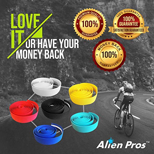 image for Alien Pros Bike Handlebar Tape EVA (Set of 2) Red - Enhance Your Bike 