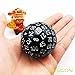 Bescon Polyhedral Dice 100 Sides Dice, D100 die, 100 Sided Cube, D100 Game Dice, 100-Sided Cube of Black Color