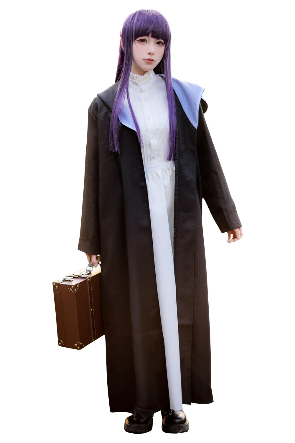 brehiay Anime Cosplay Fern Dress Cape Costume Wizard Robe for Women S ...