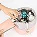 HJSMing Bathroom Folding Bag Travel Barrel Toiletry Bag Large Capacity Storage Organizer Travel Portable Cosmetic Bag Bucket Makeup Bag with Pouch (Pink)