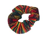Peruvian Scrunchy Hair Tie Set of Three Assorted Peru Cotton Fair Trade Hair Band