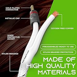 GearIT 10AWG Speaker Cable Wire with Gold-Plated