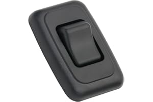 CCTP Single SPST On-Off Switch with Bezel, 12V Light Switch for RV, Camper(Black)