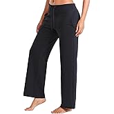 ALLZERO Women's Wide Leg Yoga Pants with 4 Pockets High Waisted Casual Pants Soft Workout Lounge Pants 28''