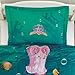 Dream Big Sea Princess Ultra Soft Microfiber 2-Piece Comforter Sham Set, Teal, Twin