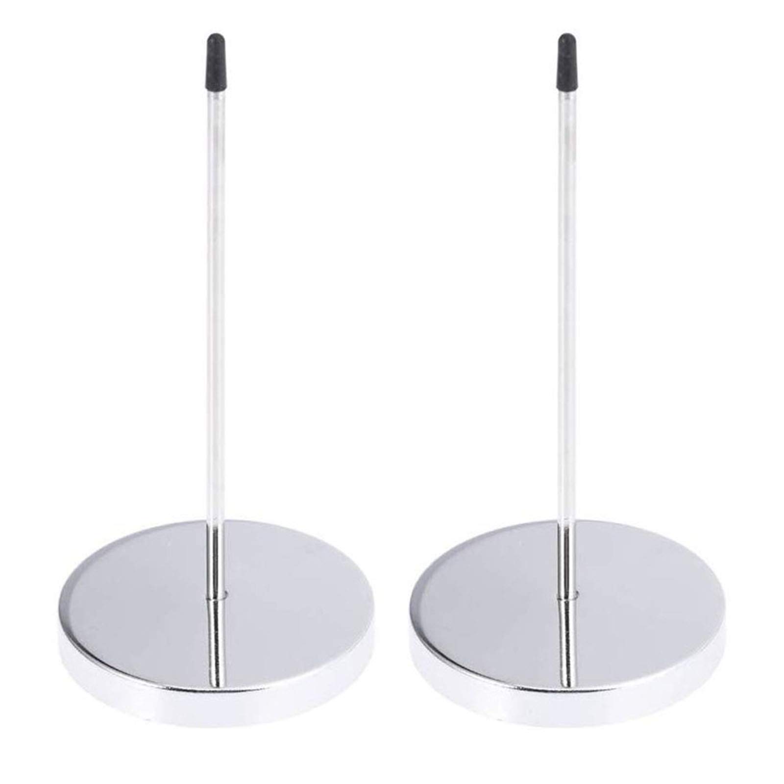 2PCS Safe Memo Holder Spike Stick, Metal Memo Holder, Silver Note Holder Nail Stick with Base, for Kitchen Hotel Bill Receipt Note Paper Fork Ticket