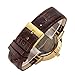 Misskt Men Watch Ultra Thin Watch Gold Watch Calendar Sport Watches Mens Waterproof Leather Quartz Watch Gold