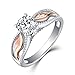 Willsa Jewelry For Women, Fashion Angel Wings Colour Ring Rose Gold Wing Ring (8)