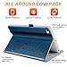 DTTO for iPad Mini 4 Case, Premium Leather Folio Stand Cover Case with Multi-Angle Viewing and Auto Wake-Sleep Function, Front Pocket for iPad Mini 4 - Blue