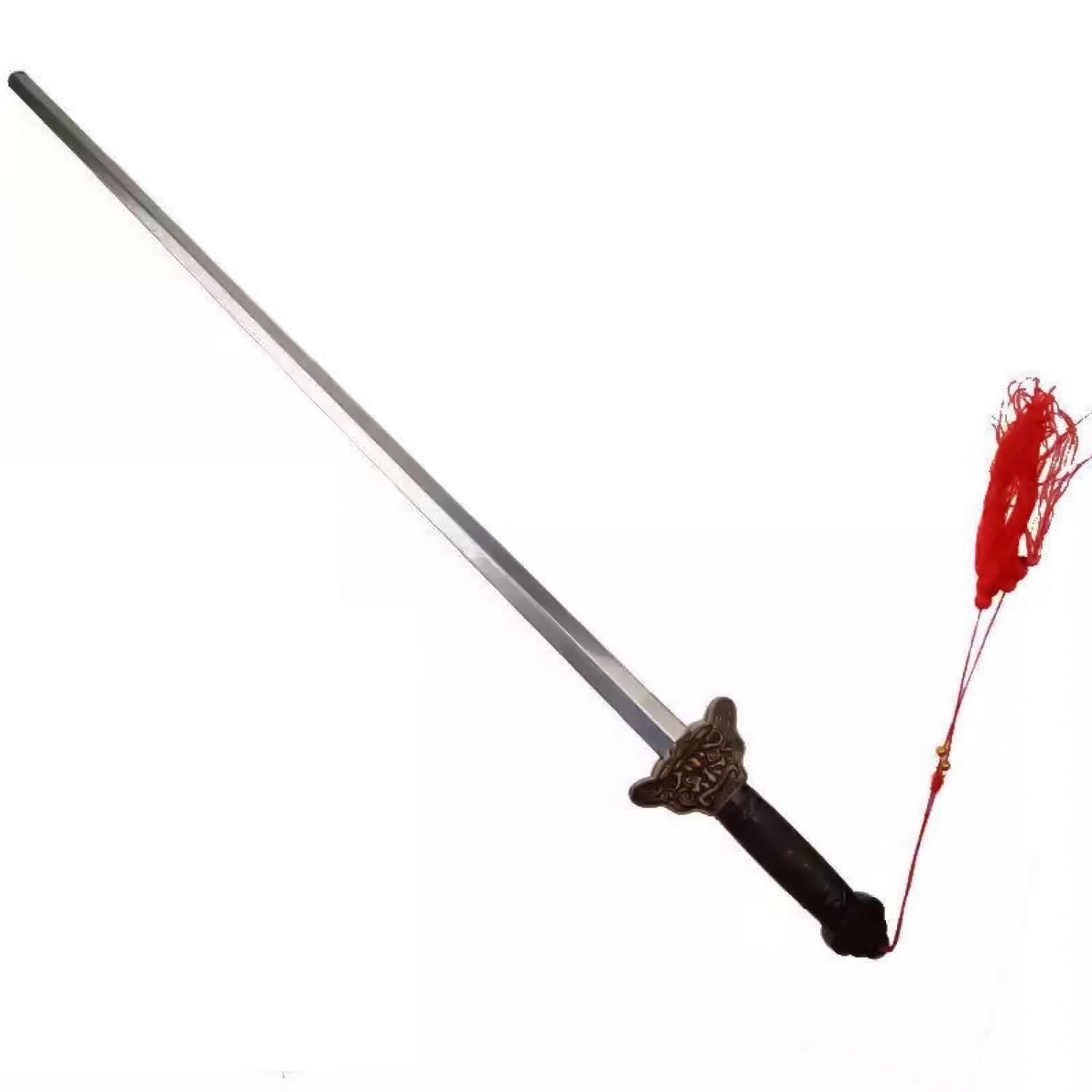 HIXNUG Stainless Steel Dull Sword Toys Retractable Sword Practice Traditional Retractable Prop Halloween Cosplay Costume Accessory